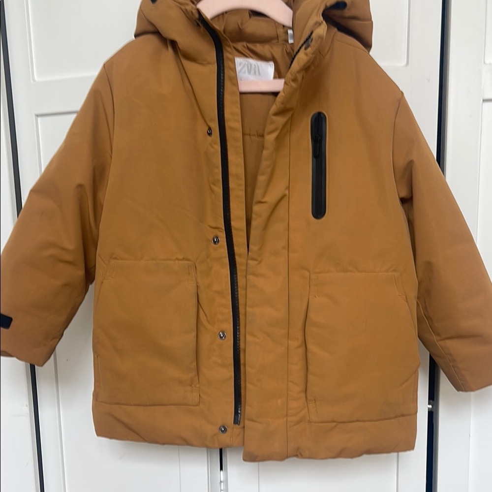 Zara Kids Tan Puffer Jacket